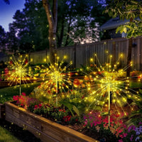 Solar Lights Outdoor Decorative Copper Wire 200 LED Firework Light Waterproof DIY Decorating Yard Garden Patio - Gardening Gifts