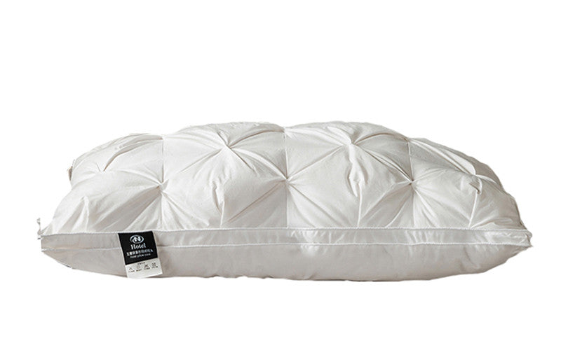 A Pair Of Feather Pillows And White Goose Single Neck Guards
