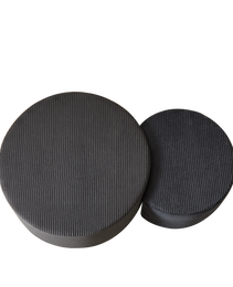 Nesting Coffee Table Set Of 2,Upholstered Round Coffee Tables Set Of 2 For Living Room, Modern Foam Round Coffee Table Side Table End Table Ottoman, No Assembly