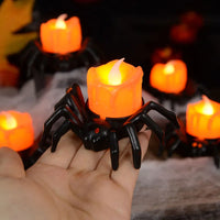 1~10PCS Halloween Decorations LED Candle Light Plastic Spider Pumpkin Lamp for Home Bar Haunted House Halloween Party Decor