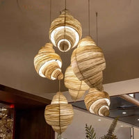 Designer Simplicity Conch Suspended Creative LED Pendant Lights Art Hand-Knitted Lamps for Restaurant Home Decoration Chandelier