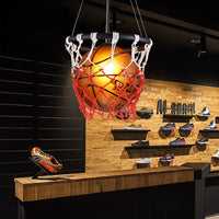 Retro American Glass Pendant Lights Basketball Led Industrial Children's Room Bedroom Chandelier Kids Gift Home Hanging Lighting