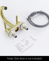 4 Inch Vanity Faucet Bathroom Faucet Dual Handle Bathroom Basin Faucet Leak-Free Brass[Unable Ship Weekends, TK/TEMU Only For Pickup]