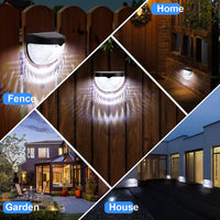 LED Solar Light Outdoor Wall Lamps Energy Garden Lamps Waterproof Solar Fence Lamp Christmas Decoration Festoon Led Light
