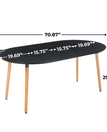 Extensible Table,DINING TABLE,OFFICE TABLE,COFFEE TABLE,wood Leg,MDF Top,100-140-180x100x75cm,black Color
