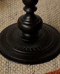 Metal Round Side Table Vintage End Table Small Accent Pedestal Table Nightstand