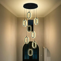 Gold 1 Ring Pendant Lights Kitchen Island Single Head Crystal Chandeliers Foyer Entrance Modern LED Dimmable Chandeliers