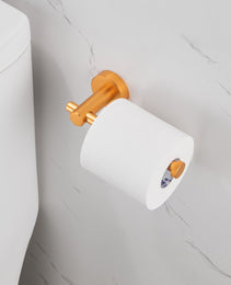 Toilet Paper Holder Brushed Gold Thicken Space Aluminum Toilet Roll Holder For Bathroom, Kitchen, Washroom Wall Mount