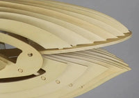 2026 Big Wooden Fish Shaped Pendant Lamp E27 Wood Whale Hanging Light For Kids Room Japanese Sushi Bar Unique Chandelier Design