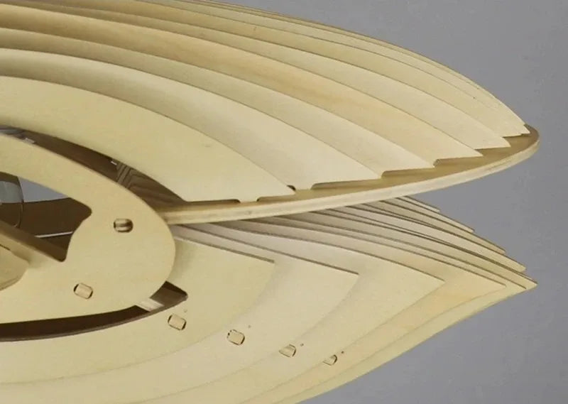 2026 Big Wooden Fish Shaped Pendant Lamp E27 Wood Whale Hanging Light For Kids Room Japanese Sushi Bar Unique Chandelier Design
