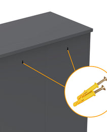47'' Tall Metal Tool Storage Cabinet, With Ample Storage Space For Garage,Warehouse,Garden,Office, Living Room,Bathroom,Utility Room Slate