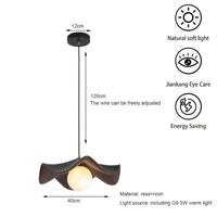 Nordic Restaurant Pendant Lights Resin Lotus Leaf Chandelier G9 Linear Pendant Lamp For Country Houses Bedrooms Living Rooms