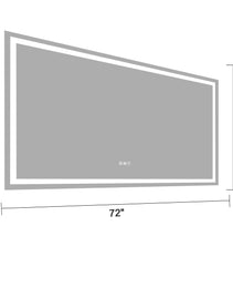 Same As W134070942-L4004 72 X 36  LED Mirror Light Bathroom,anti-Fog - Dimming Led Bathroom Vanity Mirror