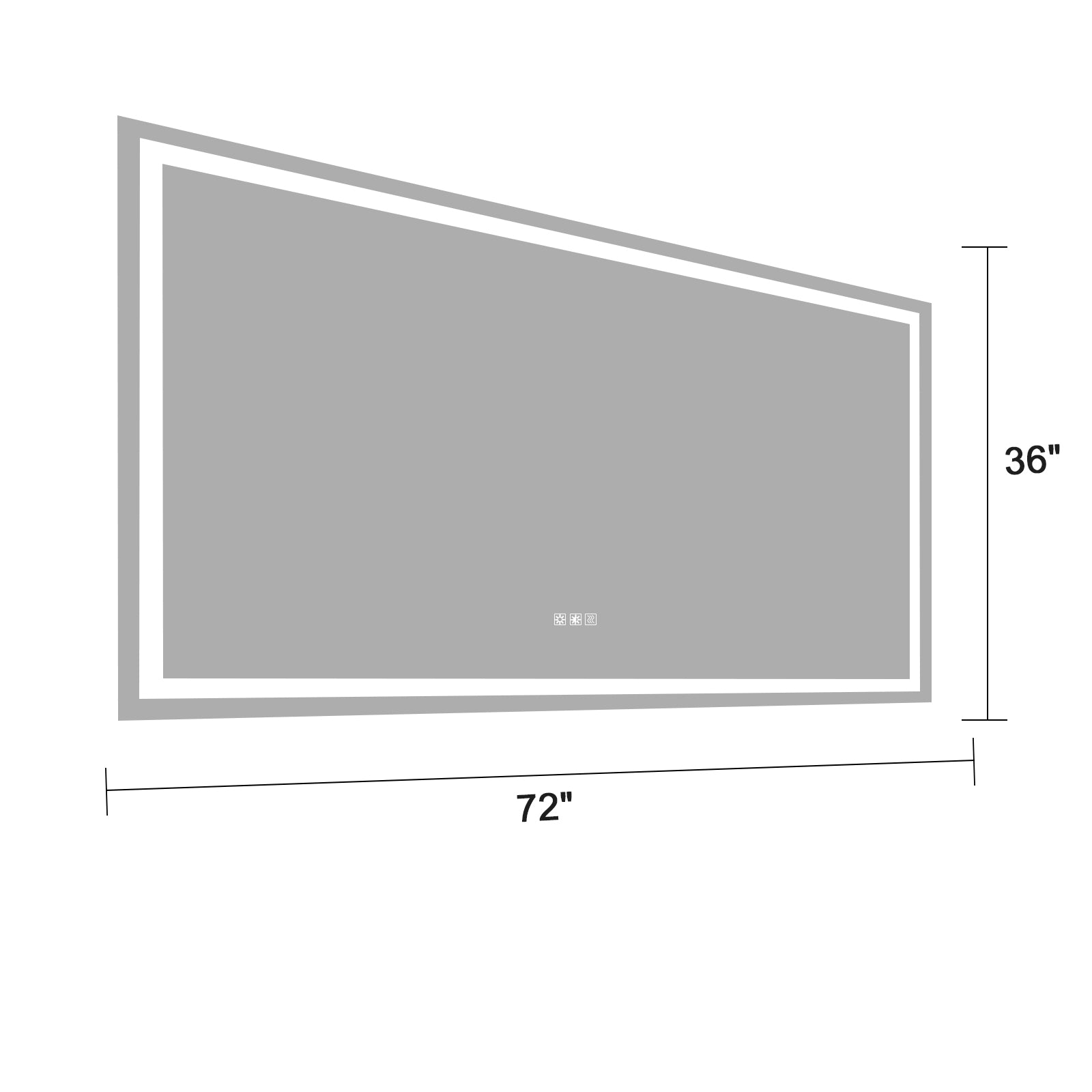 Same As W134070942-L4004 72 X 36  LED Mirror Light Bathroom,anti-Fog - Dimming Led Bathroom Vanity Mirror