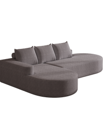 Modern Curved Sofa ,Chenille Upholstered Sectional Sofa Couch Set,Modular 108.5 L Shaped Sectional Living Room Sofa Set With 3 Pillows,Free Combination Sofa Couch For Living Room,Bedroom