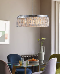 Modern Crystal Chandelier 19 Inches Aluminum Iron Round Ceiling Light Flush Mount Ceiling Light Fixture For Kitchen Island Dinning Bedrooms And Hallway   Bulb Not Included