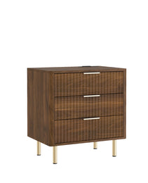 Nightstand With Charging Station, Smart Nightstand With Night Light, Modern Night Stand With Storage Cabinet For Bedroom, Wood