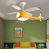 Creative and Simple New LED Helicopter Airplane Fan Chandelier Children's Bedroom Ceiling Fan Lamp
