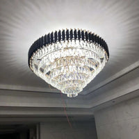 Luxury Crystal Ceiling Chandelier Lighting Modern Living Room Lights Lustre Indoor Bedroom Home Decor Led Hanging Pendant Lamp
