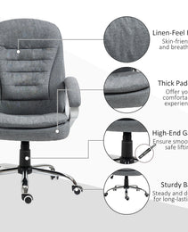 High Back Home Office Chair Executive Computer Chair With Adjustable Height