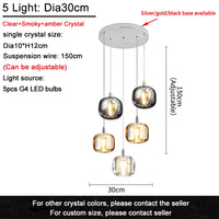 Modern Nordic Ceiling Chandelier LED Living Room Luxury Crystal Attic Bedroom Light Dining Room Lustre Chandelier Kitchen Lamp
