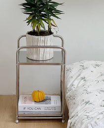 Coffee Table Sofa Edge Table-side Cabinet Nordic Bedside Table Stainless Steel Storage Rack