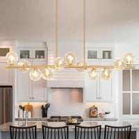 Large Sputnik Chandelier 47.2" Black Modern Smoked Glass Chandelier