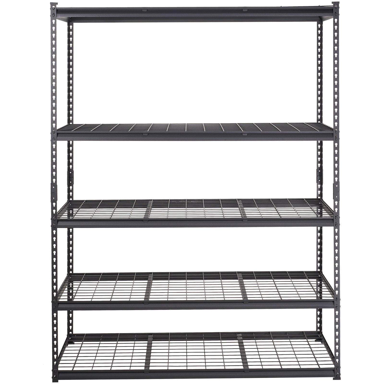 Storage Shelving Unit, 5-Tier Adjustable, 2000 Lbs Capacity, Heavy Duty Garage Shelves Metal Organizer Wire Rack, Black, For Kitchen Pantry Basement Bathroom Laundry Closet