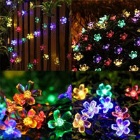 1pc 5/7/12/22M Solar String Sakura Lights 20/50/100/200LEDS Outdoor Waterproof Festival Garden Decorative Lights