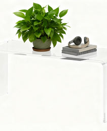Coffee Table, 39inch Acrylic Long Rectangle Tea Table , Clear