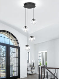 Modern Globe Chandelier Bubble Chandelier for Staircase Globe Pendant Light