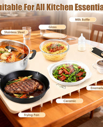 Food Warming Mat 23.6X15.8In 300W Fast Heating Electric Silicone Food Warmer With 14 Temp Levels 10Hrs Timer Settings Roll-Up Portable Hot Plates Heat Pad For Parties Buffet