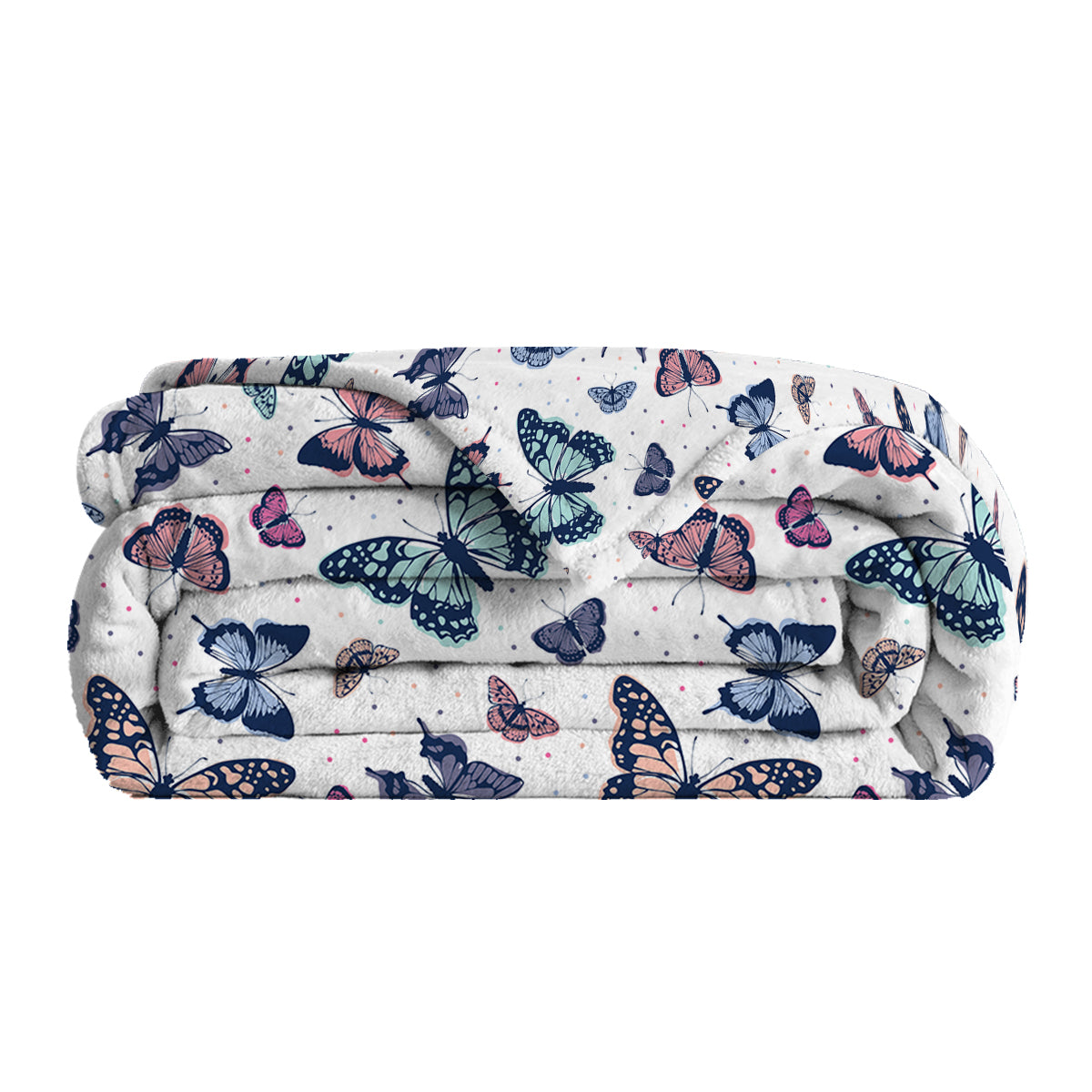 Garden Purple Butterfly Flannel Throw Blanket Soft Blankets And Throws Lightweight Plush Butterflies Lovers Gifts For Women Kids Girls