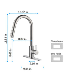 Touch Kitchen Faucet With Pull Down Sprayer Brushed Nickel