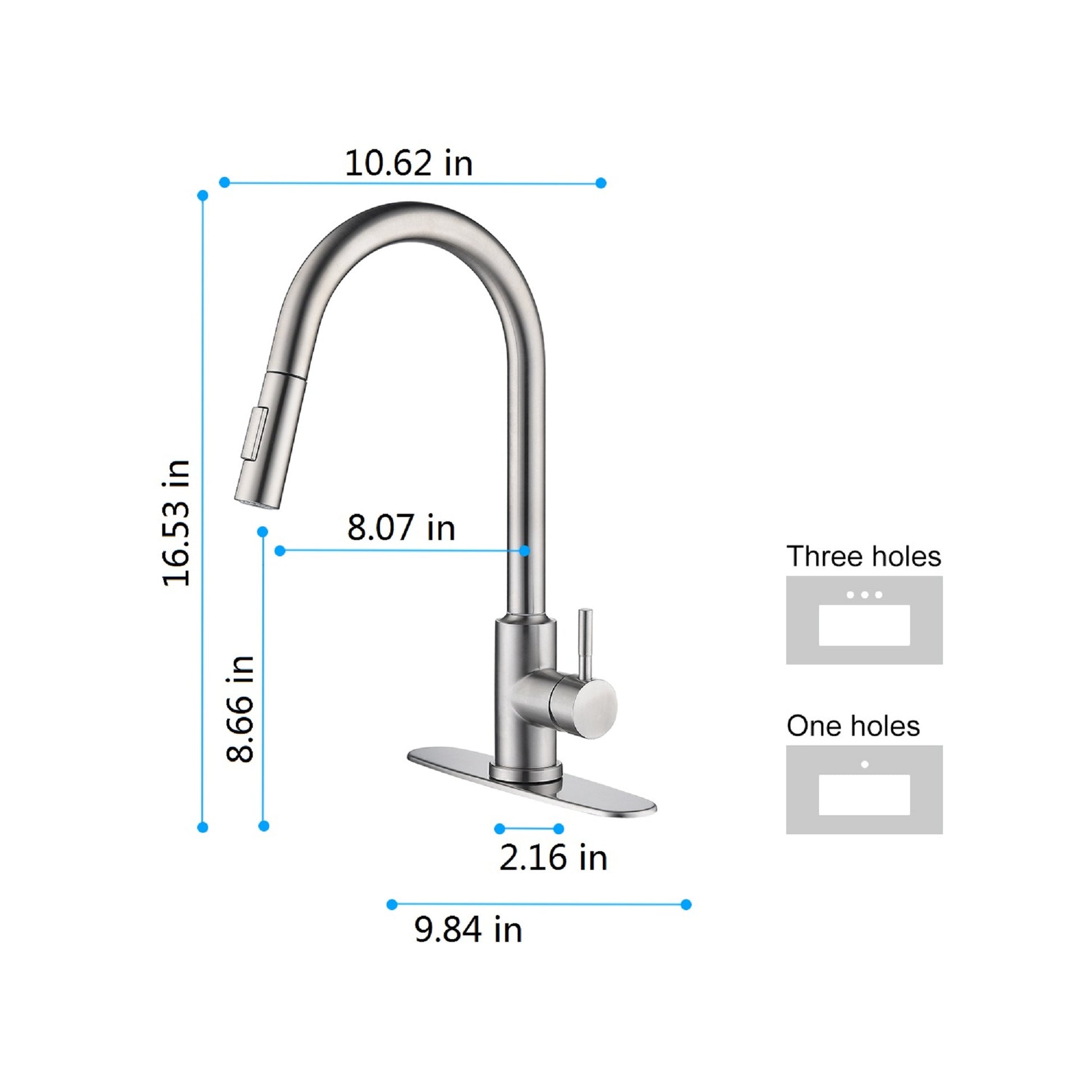 Touch Kitchen Faucet With Pull Down Sprayer Brushed Nickel