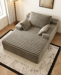 Chaise Lounge Chair Indoor, Oversized Upholstered Sofa Bed, Sleeper Couch Reading Chairs Fluffy Plush Faux Fur Cloud Sofas Couches For Living Room,Camel