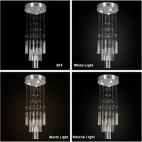 11.8 in Small Crystal Chandelier, 33.5 in High Ceiling Light