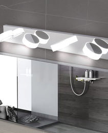29  Modern 4-Light LED Vanity Light, Sleek Chrome Bathroom Wall Light Fixture For Mirror, Shower, And Bathroom Decor