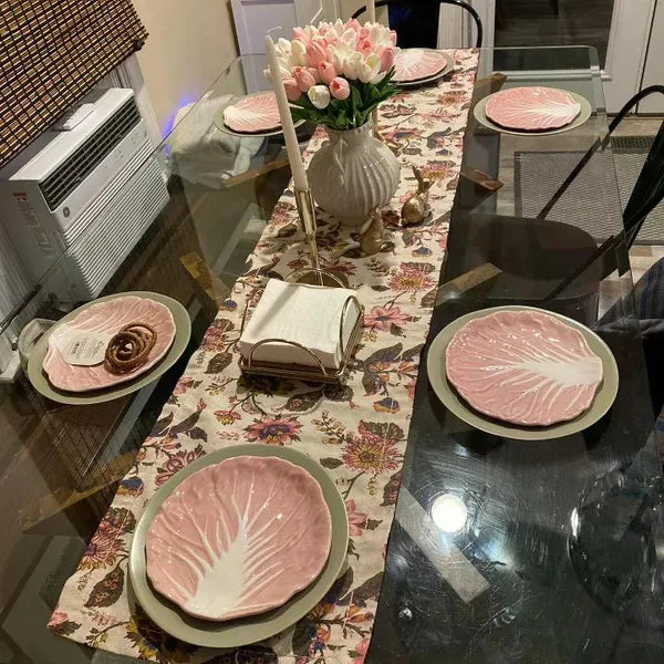 8.75" Stoneware Radicchio Salad Plate Pink