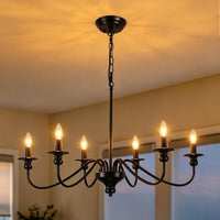 35" Gold Chandeliers for Dining Room Light Fixture Brass Chandelier