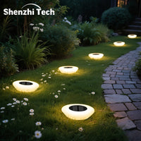 1/4 PCS Solar Ground Lights, Cool White/Warm , IP65 Waterproof Outdoor LED Buried Lights for Garden Pathway Lawn