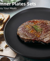 Steak Plate Creative Western Food Plate Vegetable Plate Set Of 6 For Cereal, Salad, Pasta, Soup, Dessert, Serving Dishwasher, Microwave And Oven