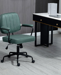 Home Office Chair With Adjustable Height And Tilt, Green