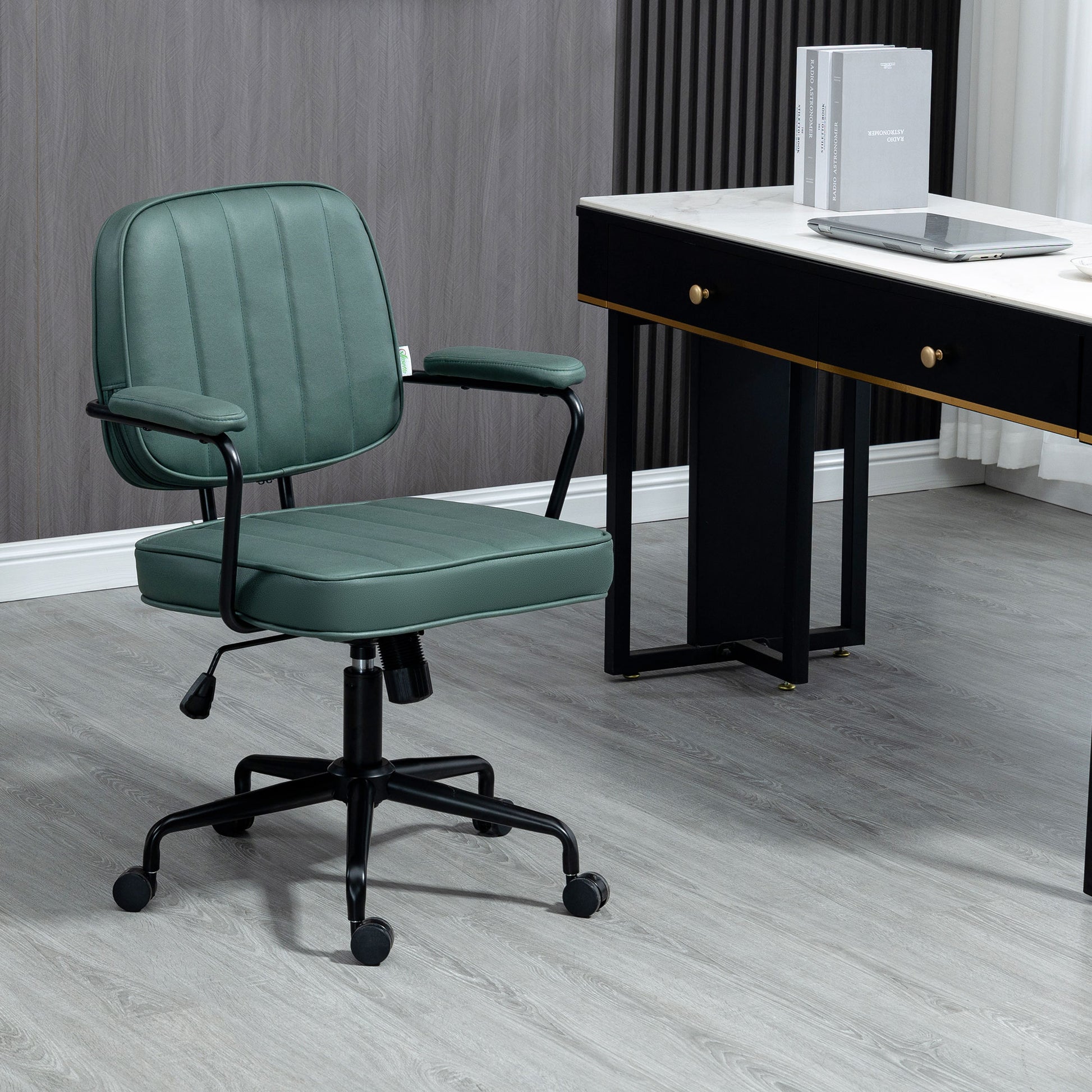 Home Office Chair With Adjustable Height And Tilt, Green