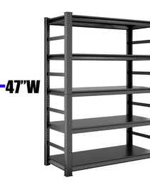 Storage Shelves 5 Tier Heavy Duty Metal Shelving Unit Adjustable Shelving Units And Storage Rack Kitchen Garage Shelf H72 X W47.2 X D23.6