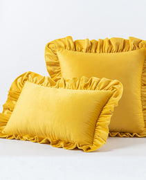 Nordic Velvet Lace Throw Pillows With Upholstered Living Room Sofa