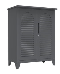 47'' Tall Metal Tool Storage Cabinet, With Ample Storage Space For Garage,Warehouse,Garden,Office, Living Room,Bathroom,Utility Room Slate