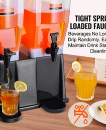Beverage Dispenser, 3 Gallon X 2 Drink Dispensers For Parties, Plastic Juice Dispenser With Stand Spigot Lid, Iced Tea Lemonade Juice Water Dispenser, For Restaurants, Hotels, Parties