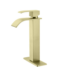 Waterfall Spout Single Handle Bathroom Sink Faucet