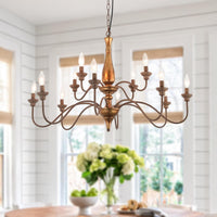 Vintage Orb Oil Rubble Black Chandelier for Dining Room